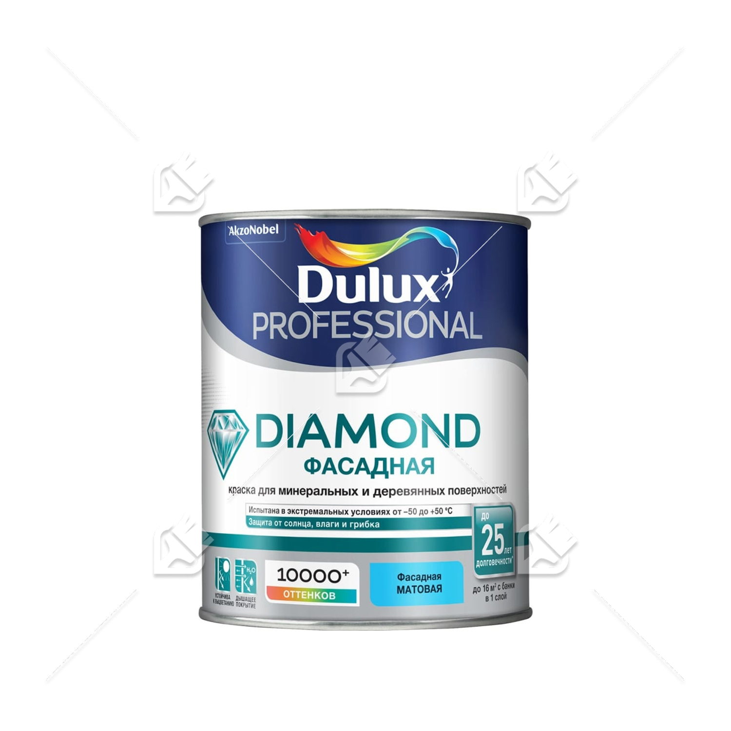 Краска фасадная для минеральных и деревянных поверхностей Dulux Professional Diamond гладкая матовая база BW 1 л.