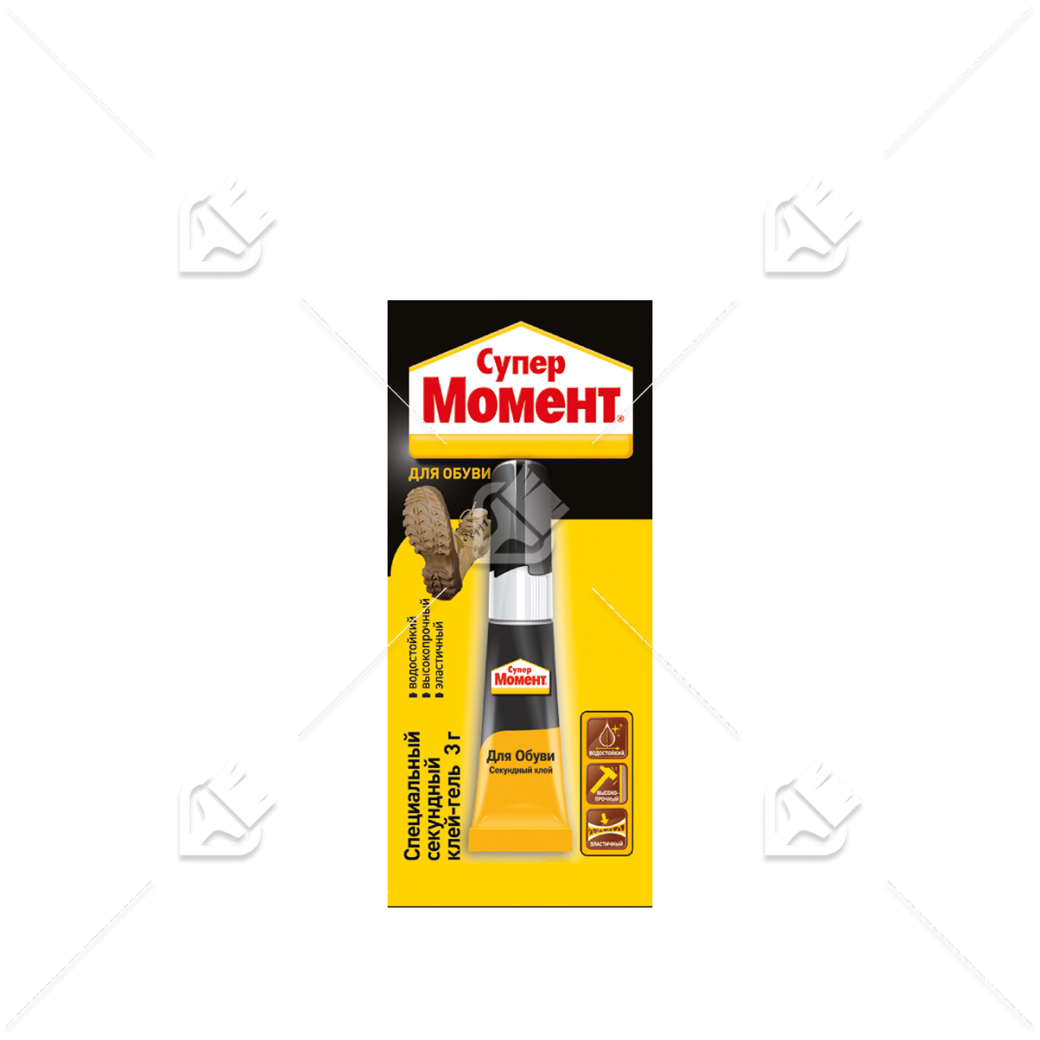 Клей для обуви секундный Супер Момент Для обуви 3 г. 12 шт. на мульти-карте
