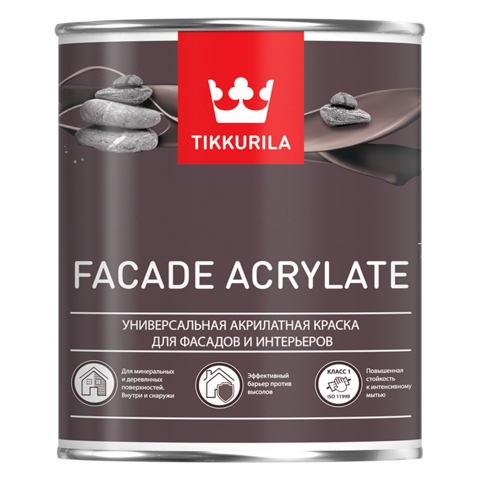 Краска фасадная Tikkurila Facade Acrylate A глубокоматовая 9л