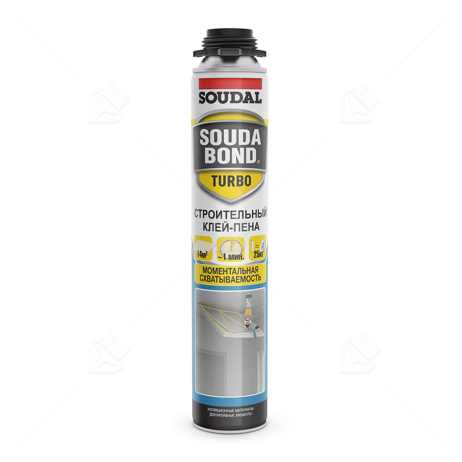 Клей-пена полиуретановая Soudal Soudabond Turbo Gun 750 мл