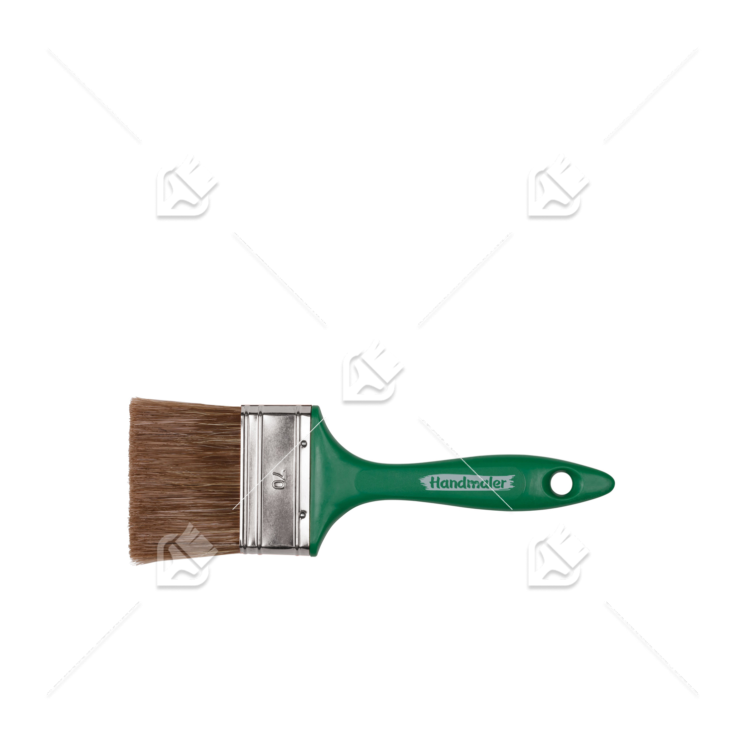 Кисть плоская Handmaler Green смешанная щетина пластиковая ручка 70 мм.