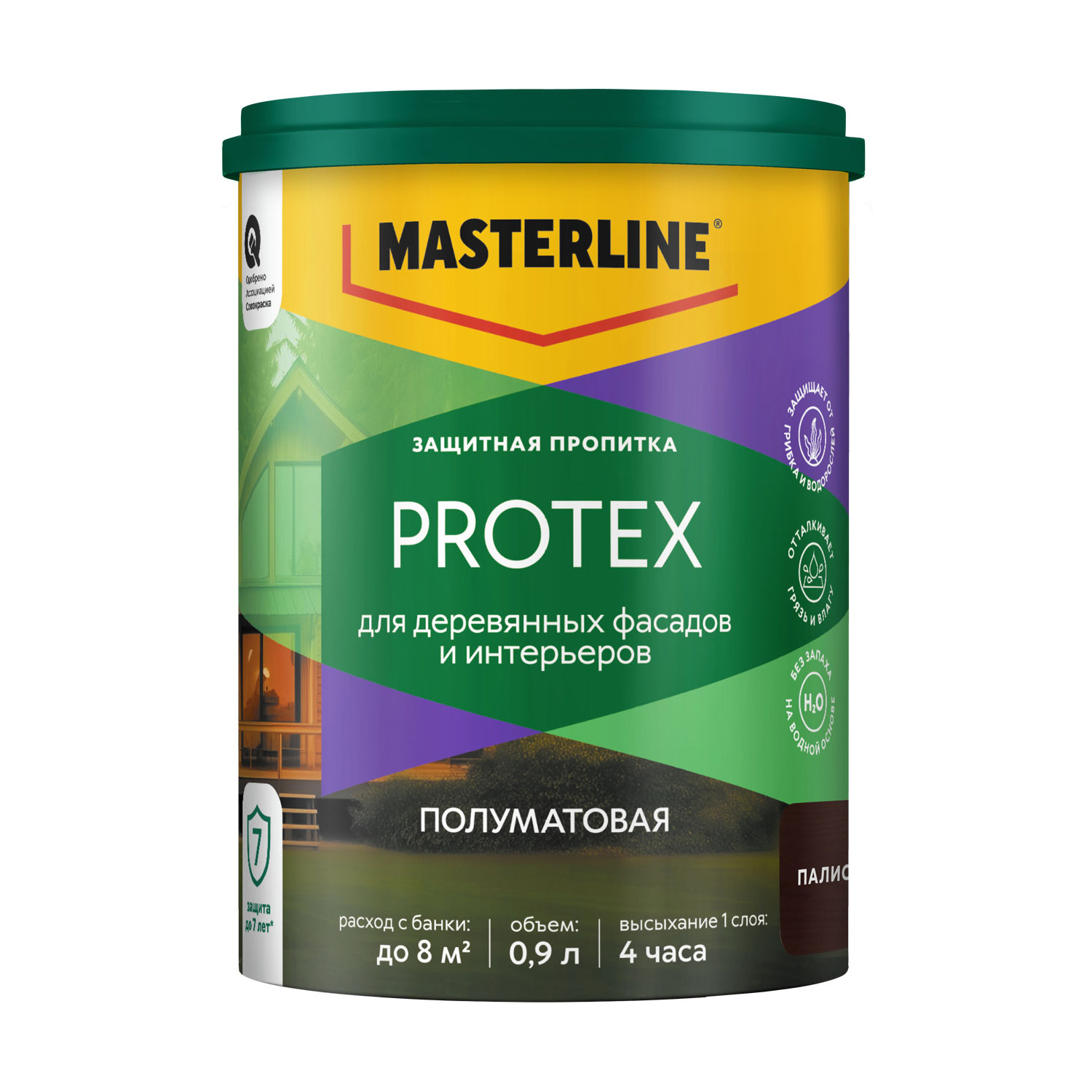 Защитная пропитка Masterline Protex Палисандр 0,9л