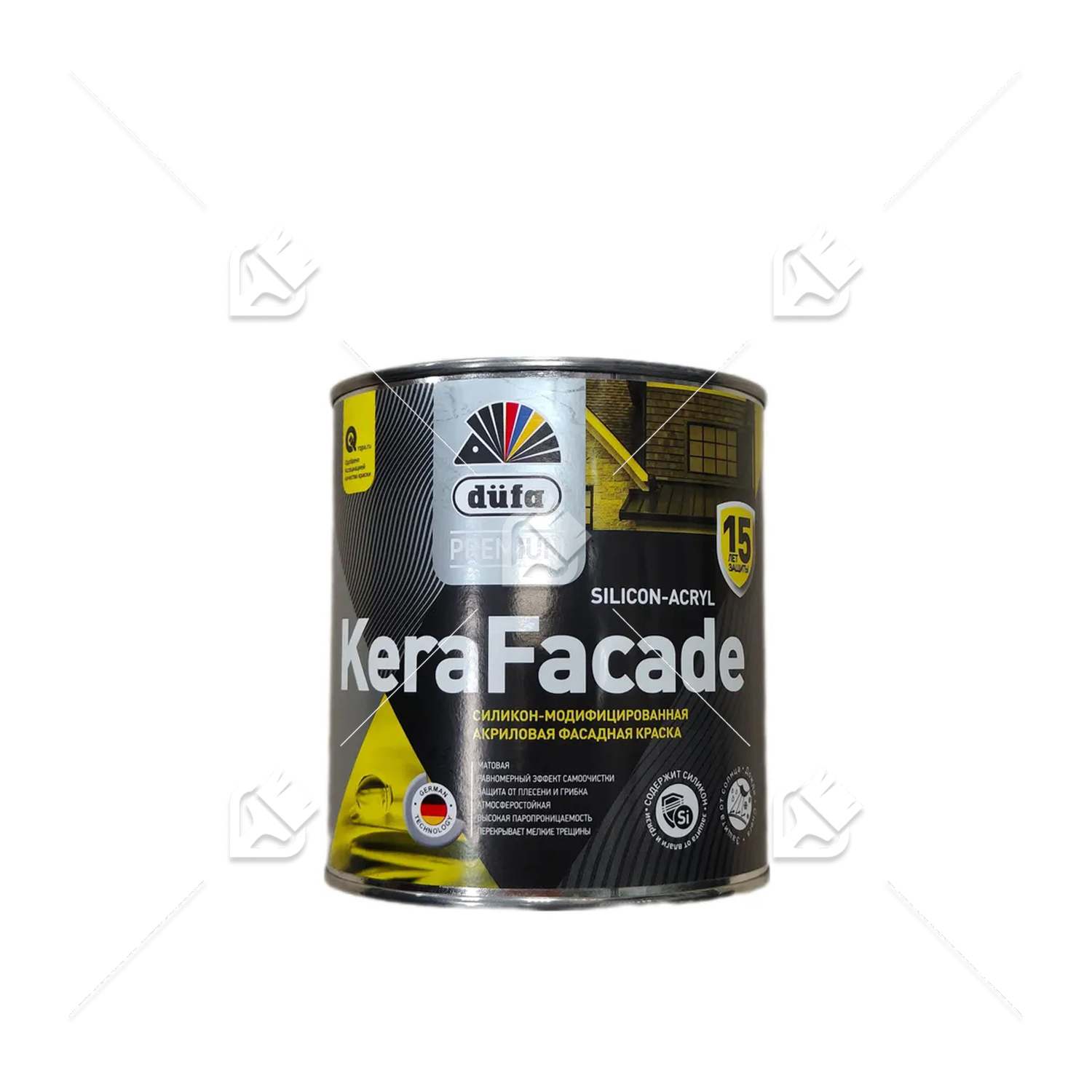 Краска фасадная акриловая силикон-модифицированная Dufa Premium Kerafacade матовая база 1 0,9 л