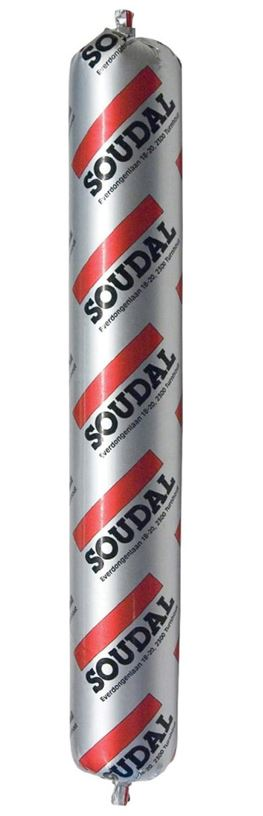 Герметик силиконовый нейтральный Soudal Silirub 2 F бесцветный 600 мл