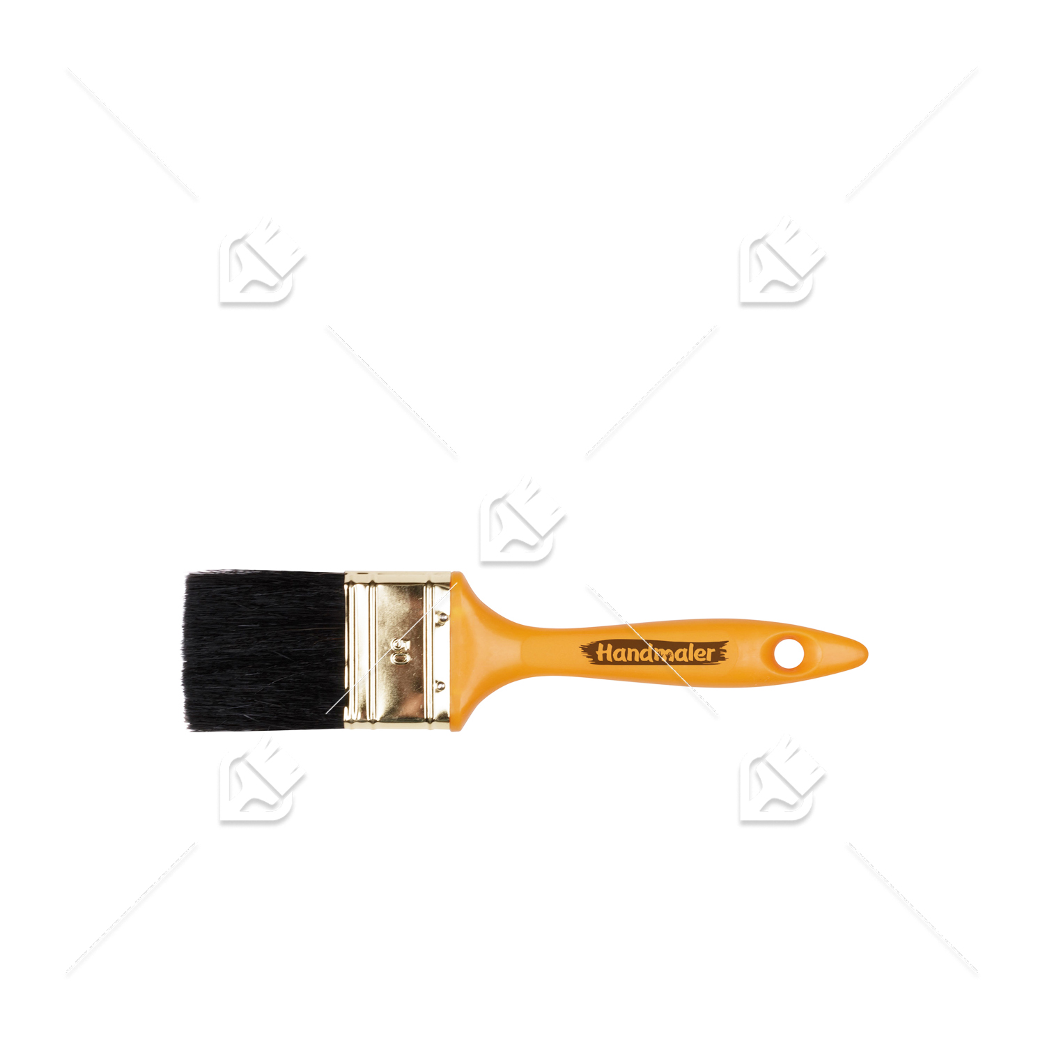 Кисть плоская Handmaler Yellow черная смешанная щетина пластиковая ручка 50 мм.