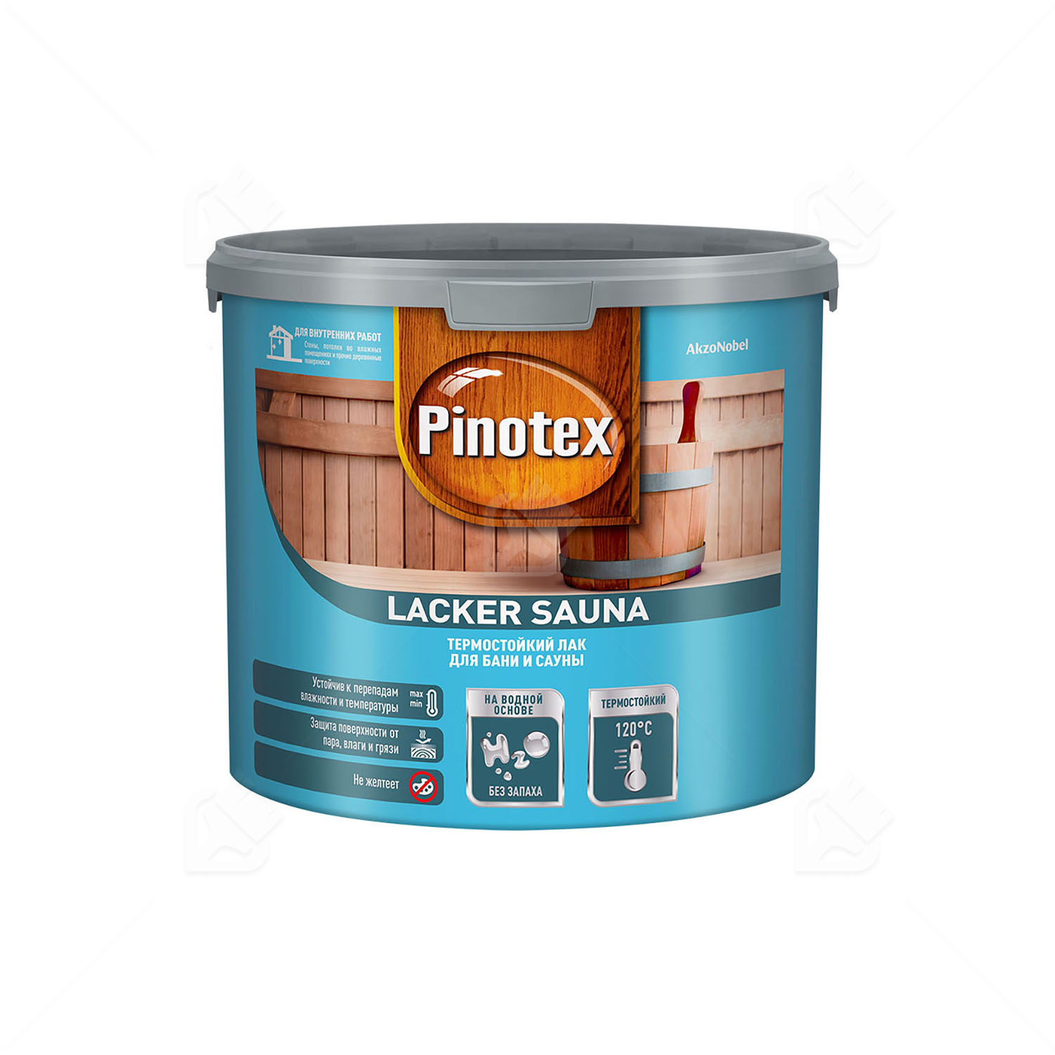 Лак для бань и саун на водной основе Pinotex Lacker Sauna 20 полуматовый 2,7 л
