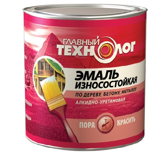 Эмаль универсальная алкидно-уретановая износостойкая Главный Технолог черная 0,75 л.