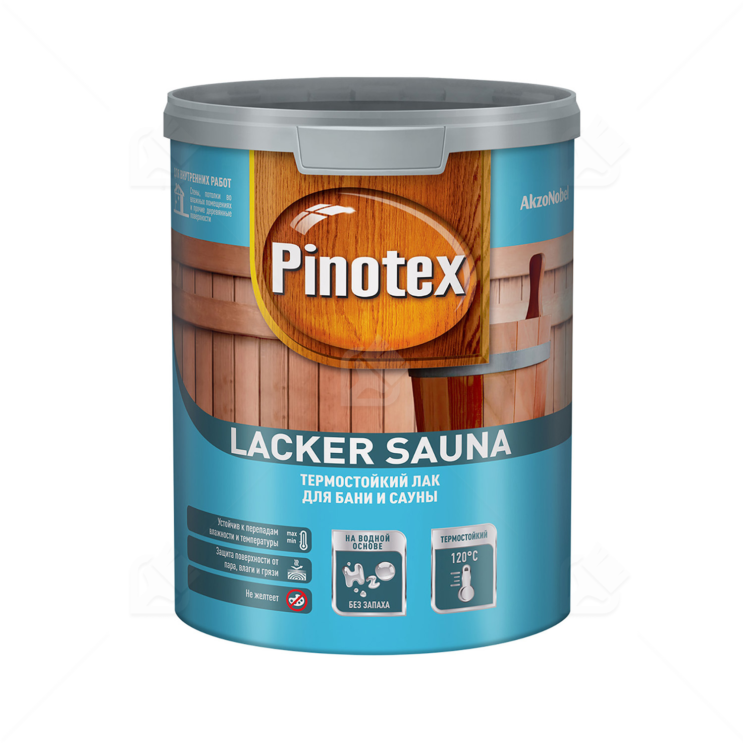 Лак для бань и саун на водной основе Pinotex Lacker Sauna 20 полуматовый 1 л.