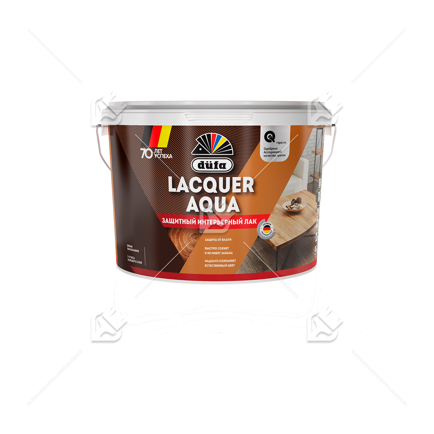 Лак интерьерный Dufa Lacquer Aqua полуглянцевый 2,7 л