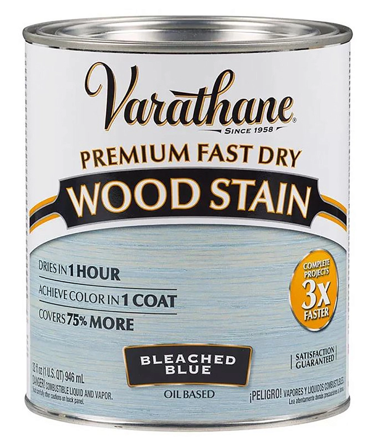 Масло тонирующее быстросохнущее Varathane Fast Dry Wood Stain выбеленный голубой 0,946 л.