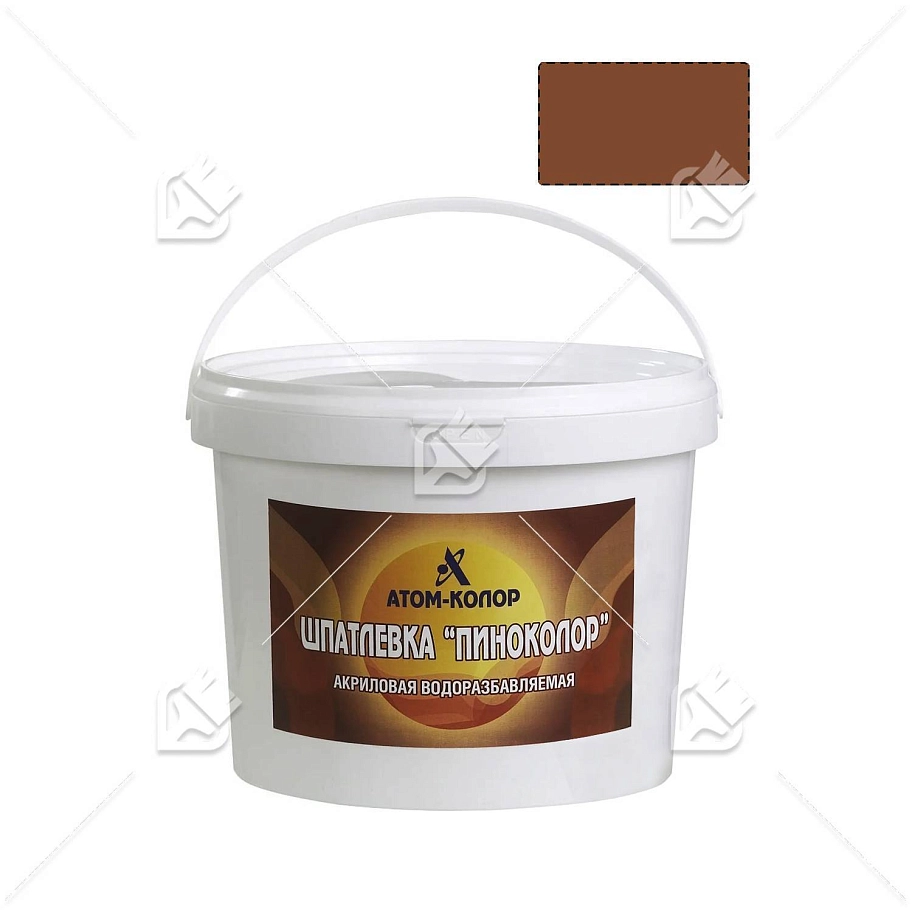 Шпатлевка по дереву акриловая Атом-Колор Пиноколор махагон 0,9 кг.