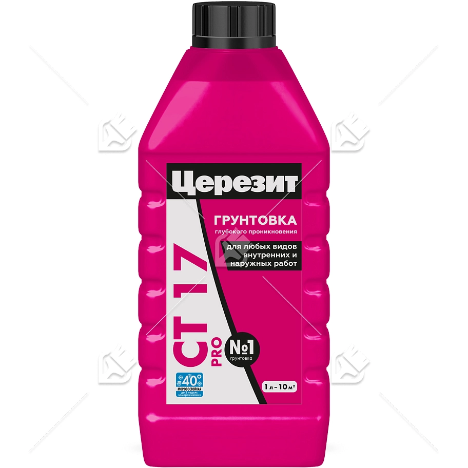 Грунт для внутренних и наружных работ глубокого проникновения Церезит СТ 17 Pro морозостойкая 1 л. 