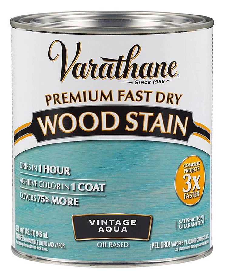 Масло тонирующее быстросохнущее Varathane Fast Dry Wood Stain винтаж аква 0,946 л.