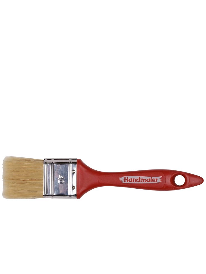 Кисть плоская Handmaler Red светлая смешанная щетина пластиковая ручка 40 мм.