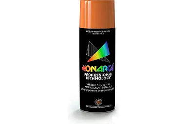 Краска универсальная аэрозольная акриловая Eastbrand Monarca RAL 2004 оранжевая 520 мл.