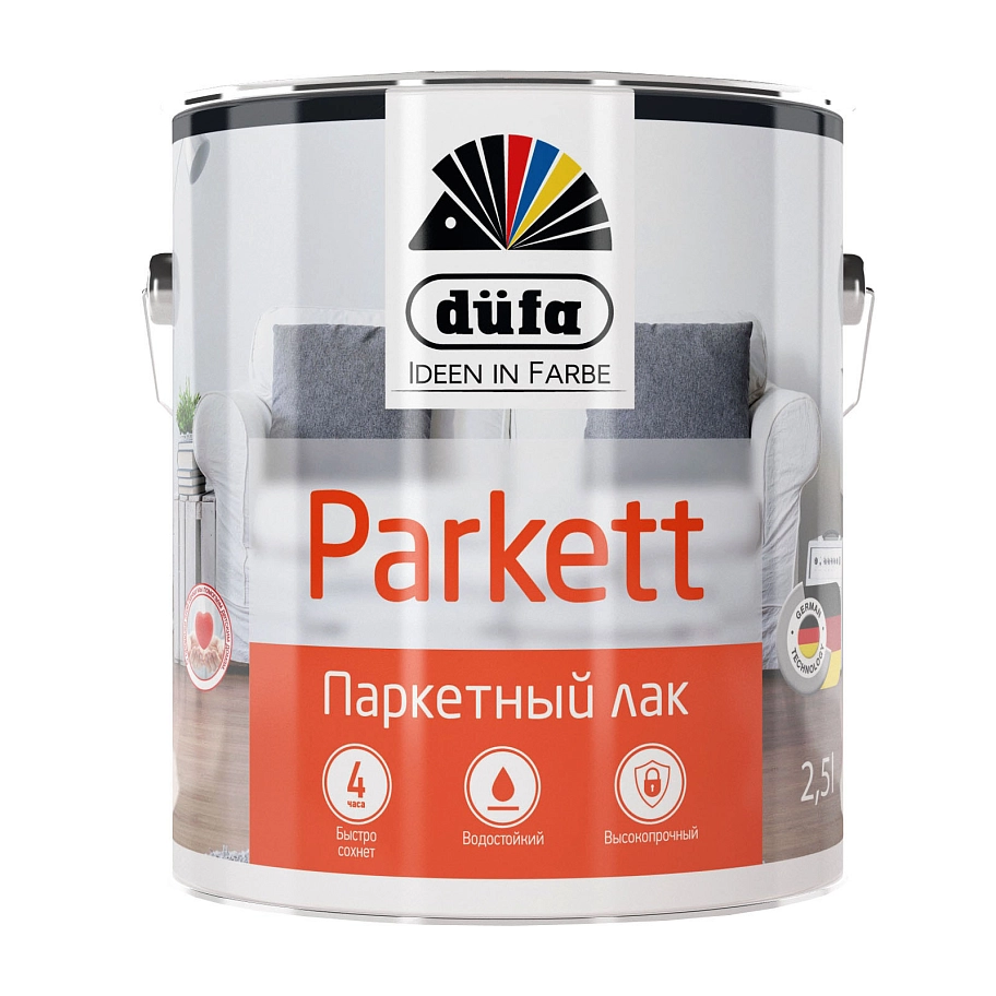 Dufa Лак PARKETT паркетный глянцевый 10л