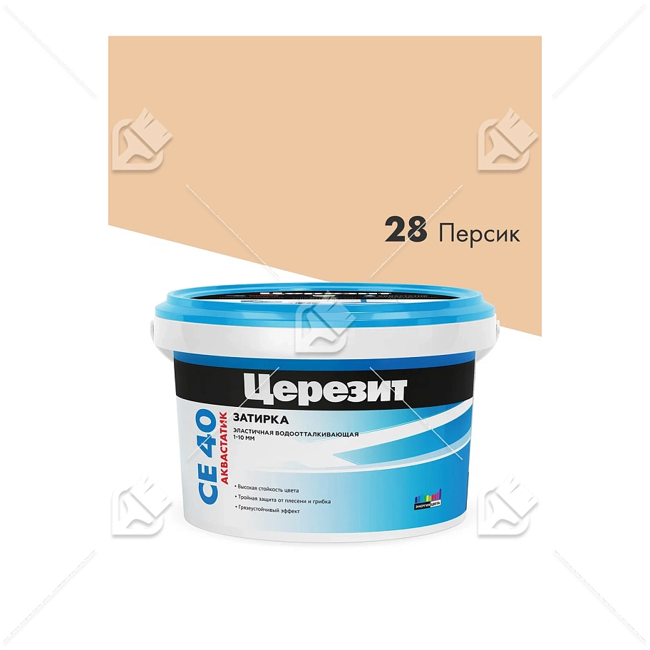 ЦерезитЗатирка д/швов до 10мм (персик 28) 2кг СЕ 40