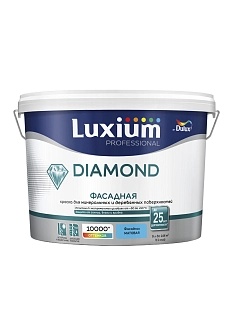 Краска фасадная для минеральных и деревянных поверхностей Luxium Professional Diamond гладкая матовая база BC 9 л