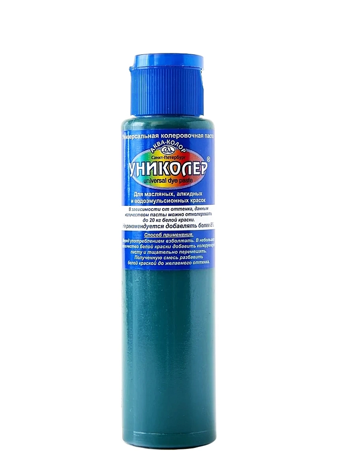 Паста колеровочная универсальная Аква-Колор Униколер 12 изумрудная 100 мл.