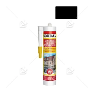 Герметик силиконовый универсальный Soudal черный 280 мл.
