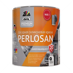 Краска фасадная силиконовая самоочищающаяся Dufa Premium Perlosan база 3 0,9 л