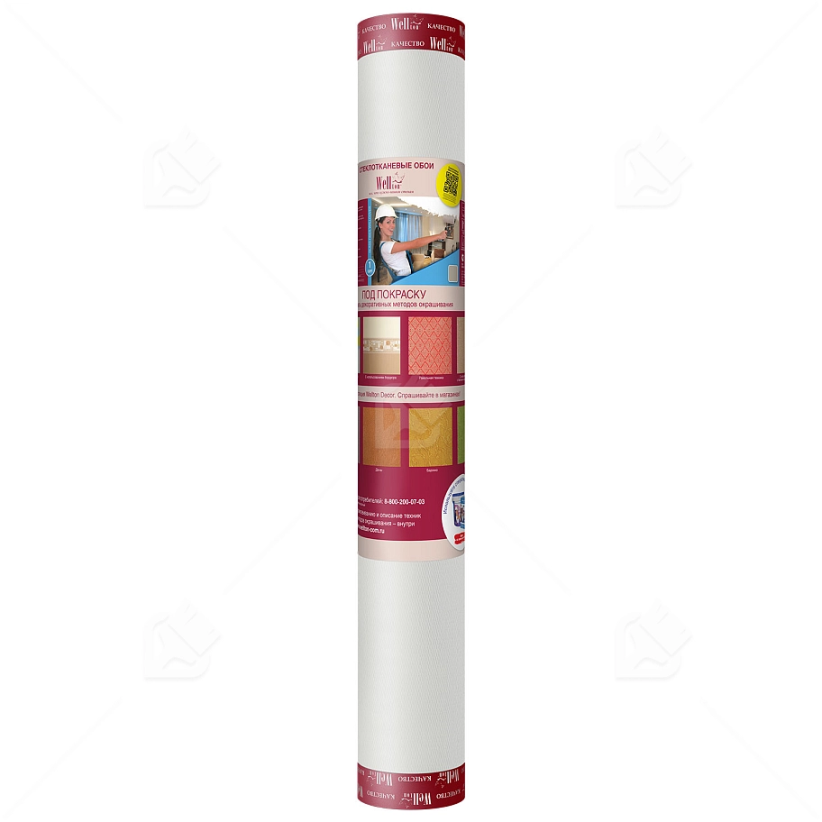 Стеклообои под покраску Wellton Optima Елка крупная 1х25 м