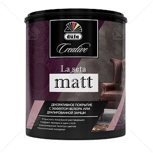 Покрытие декоративное Dufa Creative La Seta matt эффект велюра база ARGENTO 1,2 кг