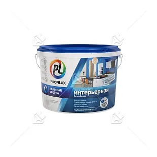 Краска для стен и потолков латексная Profilux ВД PL- 10L глубокоматовая супербелая 14 кг.