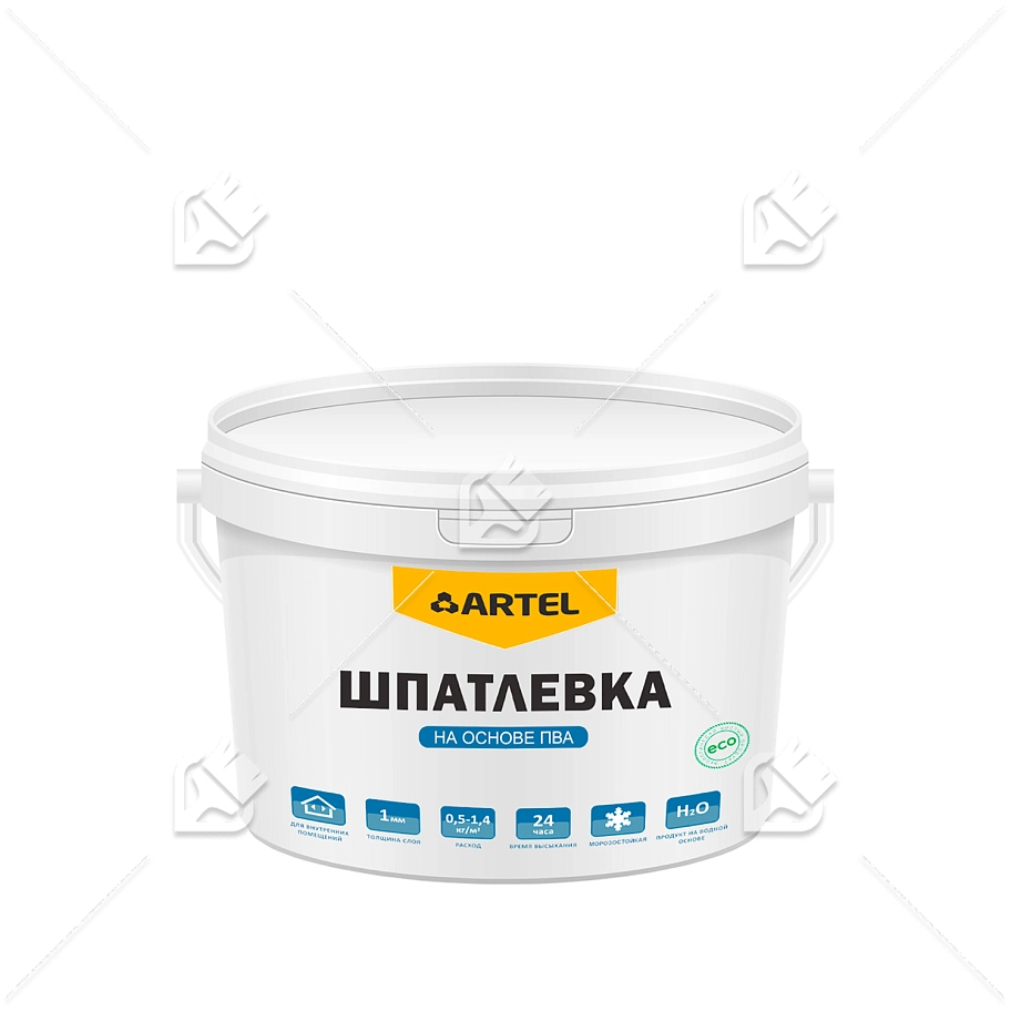 Шпатлевка на ПВА 3кг ведро (Артель)