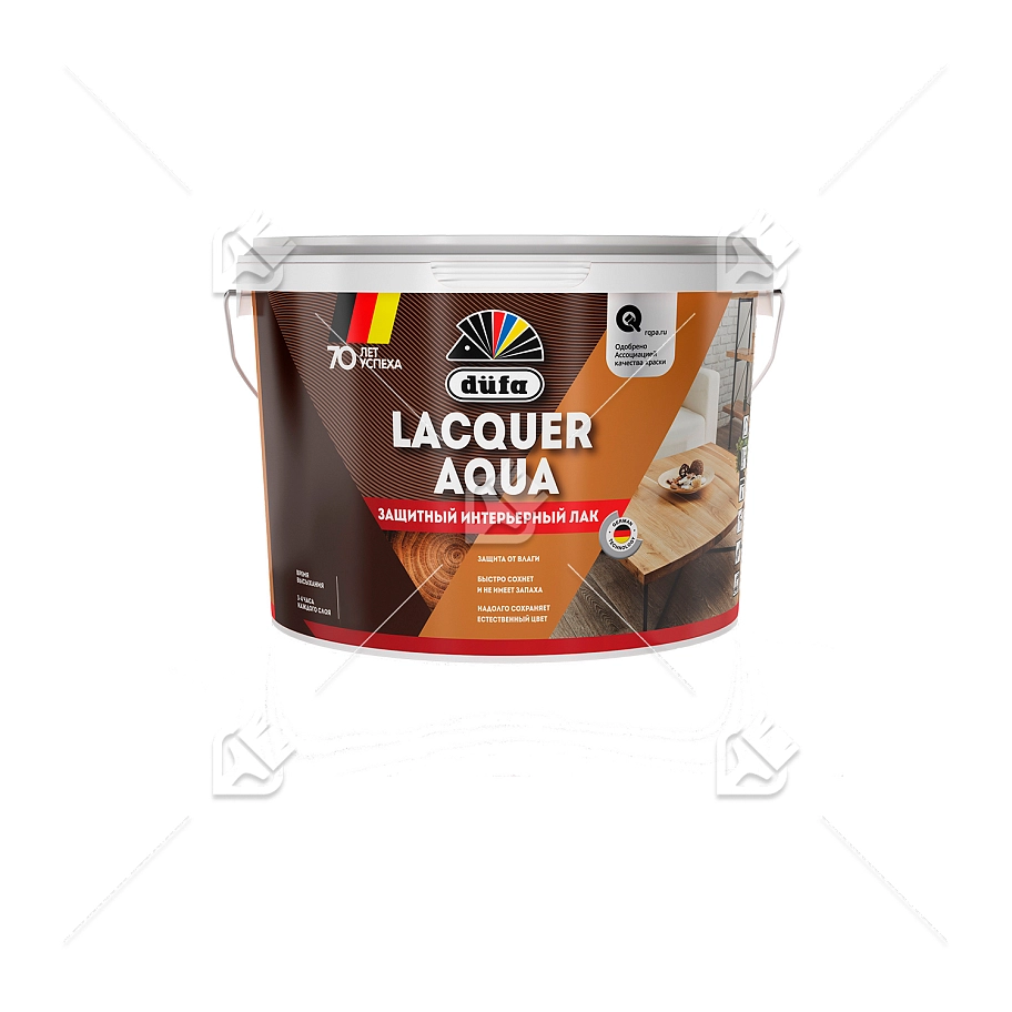 Лак интерьерный Dufa Lacquer Aqua полуглянцевый 9 л