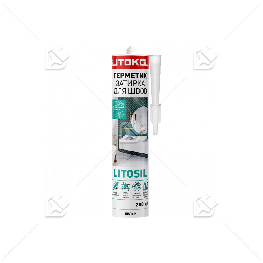 Герметик силиконовый LITOKOL LITOSIL, Черный графит, 280 мл.