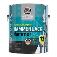 Эмаль на ржавчину Dufa Premium Hammerlack 3-в-1 молотковая темно-серая 0,75 л.