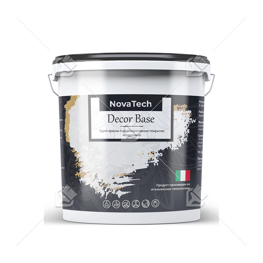 Грунт под покрытие декоративное NovaTech Décor Base 3 кг