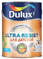 Краска для стен и потолков латексная Dulux Ultra Resist Для детской матовая база BW 5 л.