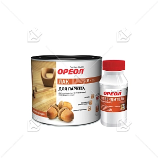 Лак паркетный алкидный двухкомпонентный с отвердителем Ореол высокоглянцевый 1,8 кг