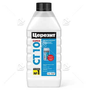Антисептик водоотталкивающий для швов облицовок водно-дисперсионный силиконовый Церезит СТ 10 1 л