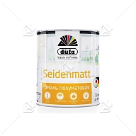 Эмаль для дерева и металла алкидная Dufa Retail Seidenmatt полуматовая белая 750 мл.