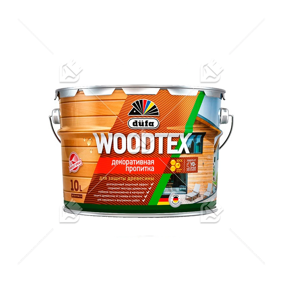 Пропитка декоративная для защиты древесины алкидная Dufa Woodtex палисандр 10 л.