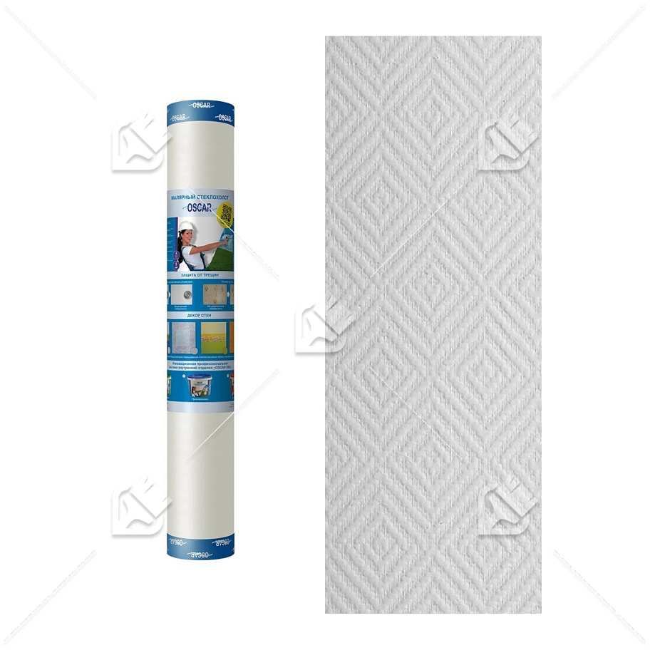 Стеклообои под покраску Oscar Ромб 1х25 м.