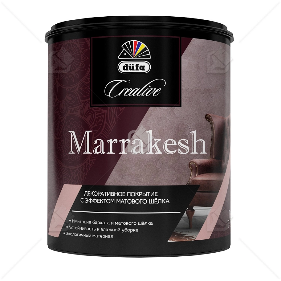 Покрытие декоративное Dufa Creative Marrakesh эффект матового шелка 1 кг.