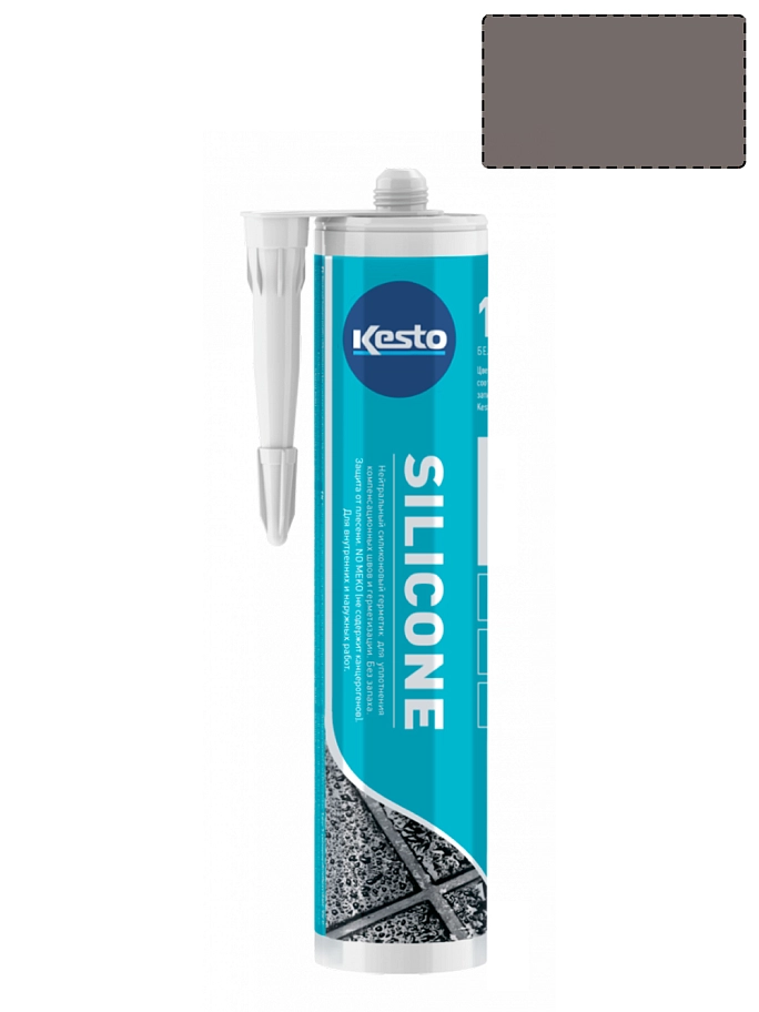 Герметик силиконовый санитарный нейтральный Kesto Silicone 32 темно-коричневый 310 мл