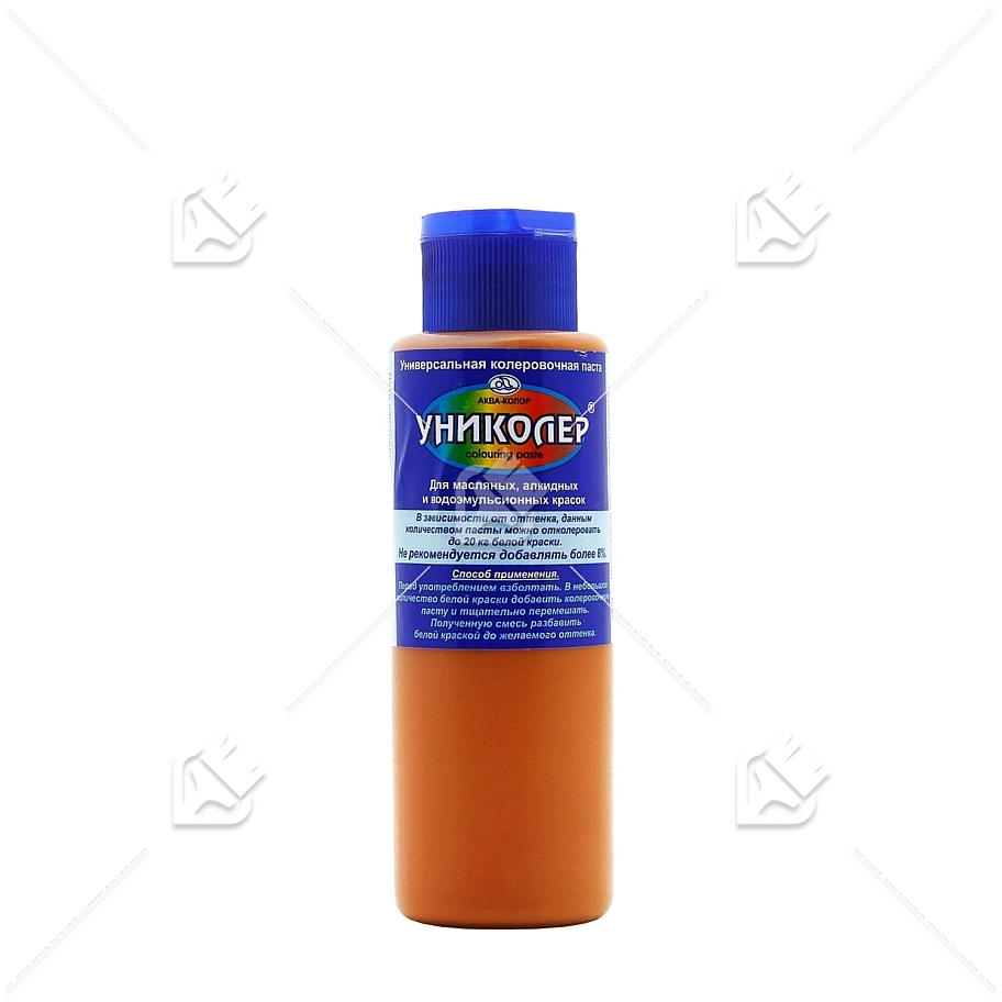 Паста колеровочная универсальная Аква-Колор Униколер 5.3 оксид оранжевая 100 мл.