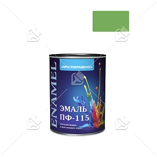 Эмаль ПФ-115 универсальная алкидная Простокрашено ярко-зеленая 0,8 кг