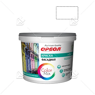 Краска фасадная полиакриловая водно-дисперсионная Ореол белая 6,5 кг