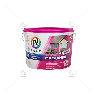 Краска фасадная влагостойкая акриловая Profilux ВД краска PL-112А глубокоматовая белая 7 кг.