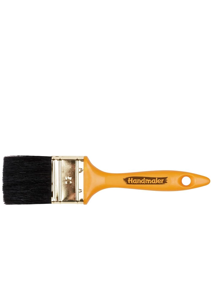 Кисть плоская Handmaler Yellow черная смешанная щетина пластиковая ручка 50 мм.