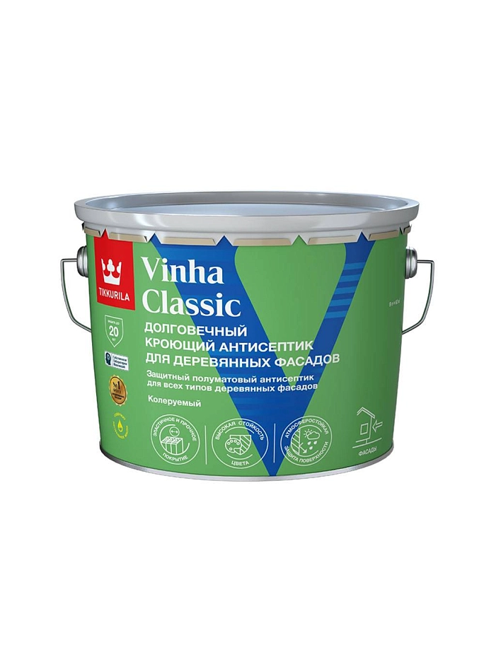 Антисептик кроющий Tikkurila VINHA CLASSIC WC полуматовый 9л