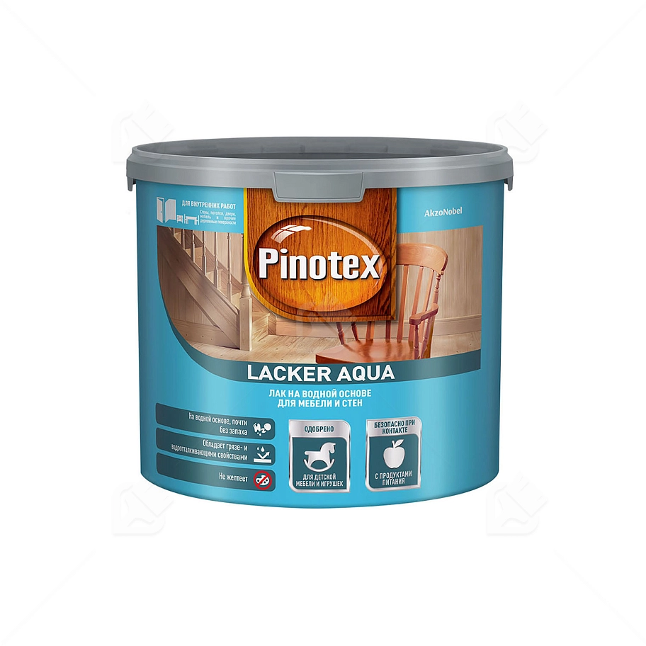Лак для дерева на водной основе колеруемый Pinotex Lacker Aqua 10 матовый 2,7 л.