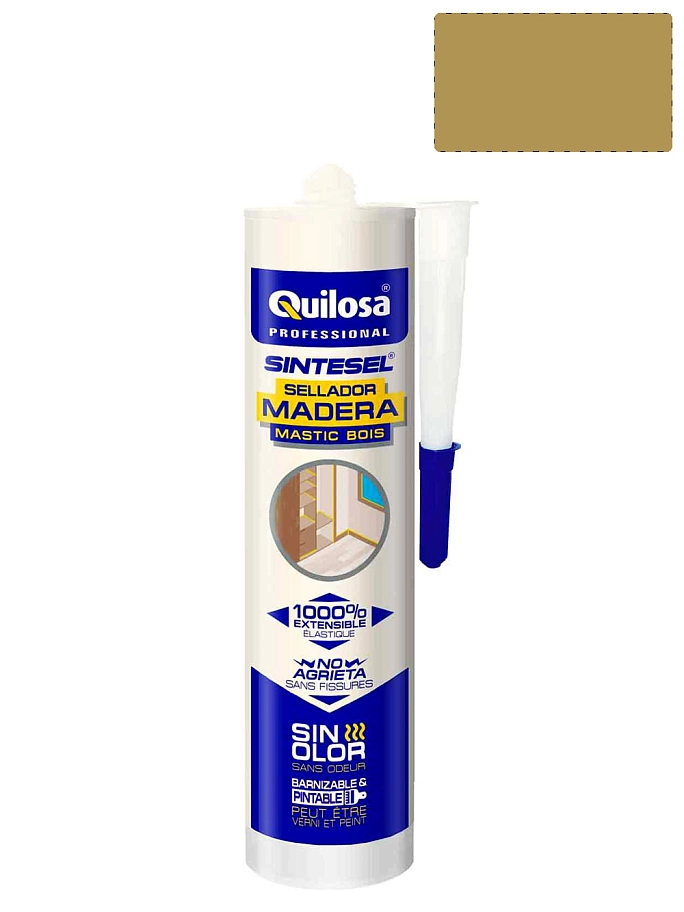 Герметик акрил-силиконовый для дерева Quilosa Madera Sintesel дуб 280 мл.