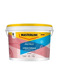 Краска акриловая Masterline Akrikor Структурная база BC 9 л